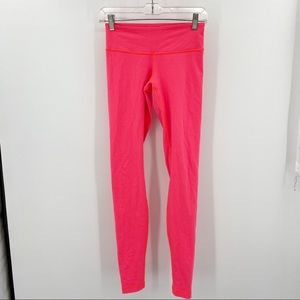 Lululemon Pink Neon Wunder Under Leggings 4